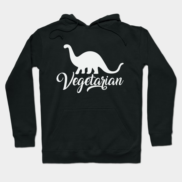 Vegetarian Dinosaur Leaf Eater Funny Hoodie by Mellowdellow